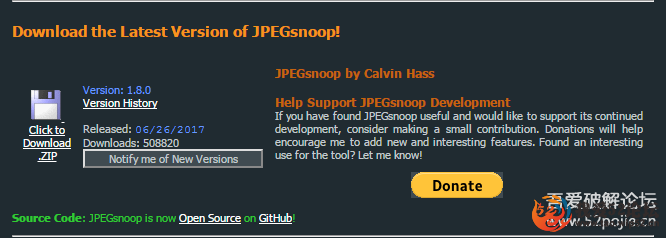 ͼƬPS˾ȡ֤JPEGsnoop 1.8.0